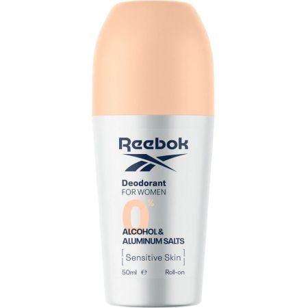Reebok 0% Alcohol & Aluminum Salts Desodorante Roll-On Desodorante sin alcohol ofrece protección efectiva contra olores 24 horas 50 ml