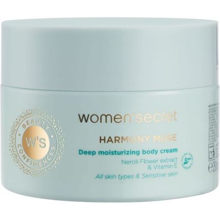 Women'Secret Beauty Confidences Harmony Muse Deep Moisturizing Body Cream Crema corporal nutre e hidrata con extracto de nerolí vitamina e y manteca de karité 250 ml