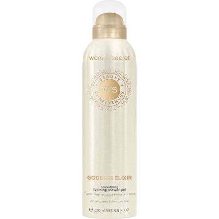 Women'Secret Beauty Confidences Goddess Elixir Smoothing Foaming Gel Gel de ducha limpia suavemente con extracto de fruta de la pasión y ácido hialurónico 200ml