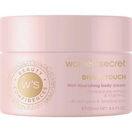 Women'Secret Beauty Confidences Divine Touch Rich Nourishing Body Cream Crema corporal nutre e hidrata con extracto de granada vitamina c y manteca de karité 250 ml