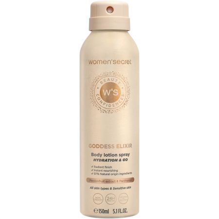 Women'Secret Beauty Confidences Goddess Elixir Body Lotion Spray Loción corporal perfumada de textura ligera y sedosa ofrece hidratación intensa con aroma floral oriental 150 ml