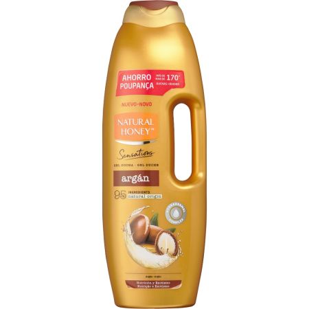 Natural Honey Sensations Argán Gel De Ducha Gel de ducha biodegradabe ofrece nutrición y exotismo con argán