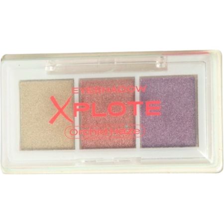 Xplote Sombra De Ojos Paleta de sombras de ojos altamente pigmentadas ofrece un acabado metálico de larga duración 3 tonos