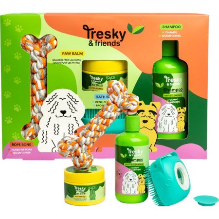 Tresky & Friends Cuidado Para Tu Mascota Estuche Set de cuidado para perros transforma el baño en una experiencia de spa y juego mimando a tu mascota