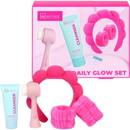 Idc Institute Daily Glow Estuche Set de limpieza facial mima y eleva tu rutina de cuidado para una piel fresca suave y revitalizada