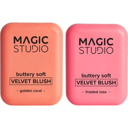 Magic Studio Buttery Soft Velvet Blush Colorete en polvo de textura aterciopelada realza tus mejillas ofreciendo un acabado suave y luminoso 1 ud