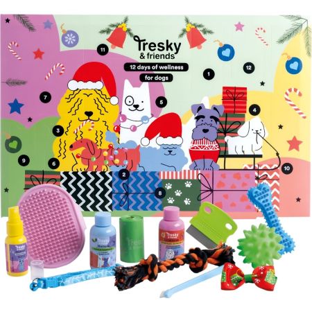 Tresky & Friends 12 Days Of Wellness For Dogs Calendario De Adviento 2025 12 sorpresas pefectas para perros diseñadas para cuidar entretener y consentir a tu fiel compañero