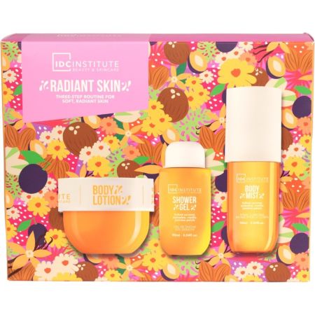 Idc Institute Radiant Skin Estuche Set de baño reutilizable y relajante ideal para regalar o mimar tu piel con delicioso aroma exótico y vibrante