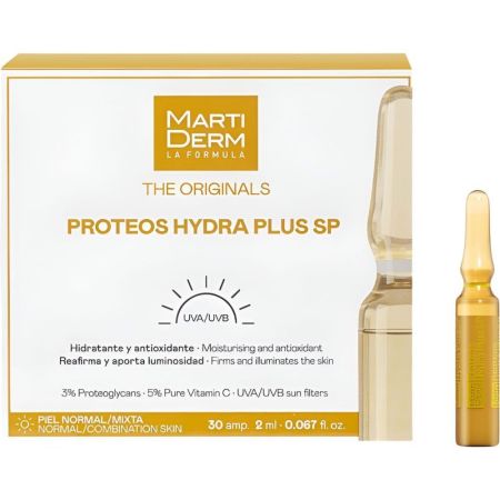 Martiderm The Originals Proteos Hydra Plus Sp Ampollas previenen y corrigen arrugas aumentando la firmeza y luminosidad de la piel