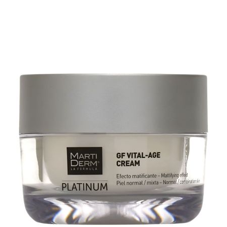 Martiderm Platinum Gf Vital-Age Cream Crema hidratante reparadora y protectora ofrece un efecto matificante mejorando la textura de la piel 50 ml