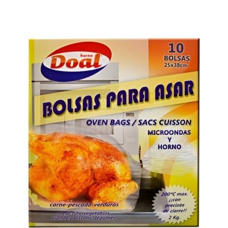 Dosmatad Doal Bolsas Para Asar Bolsas para asar en microondas y horno carnes y pescados jugosos 25x38 cm 10 uds