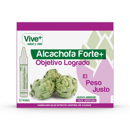 Vive+ Complemento Alimenticio Alcachofa Forte+ Complemento alimenticio ayuda en las dietas depurativas y de control de peso 12 uds