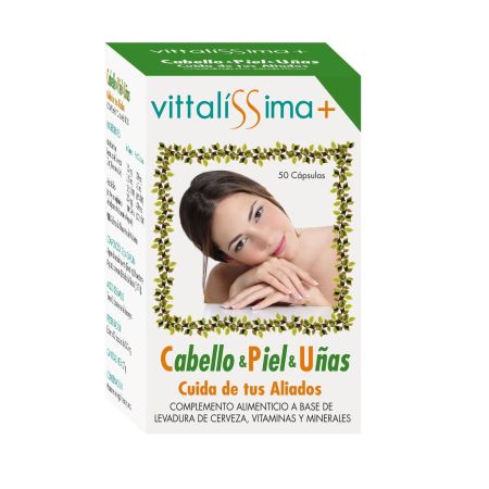 Vittalissima Cabello & Piel & Uñas Complemento Alimenticio Complemento alimenticio ayuda a mejorar la salud y el aspecto de tu pelo uñas y piel 50 uds