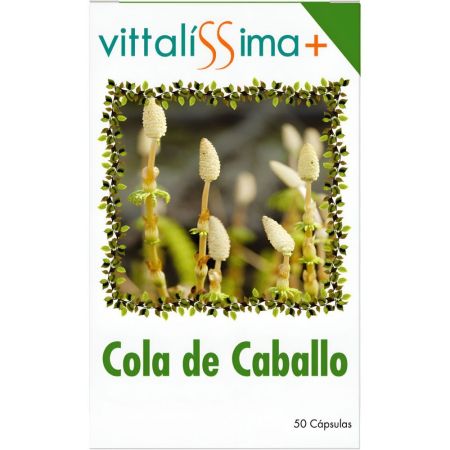 Vittalissima Cola De Caballo Complemento Alimenticio Complemento alimenticio ayuda a la eliminación de líquidos y disminuye sensación de hinchazón 50 uds