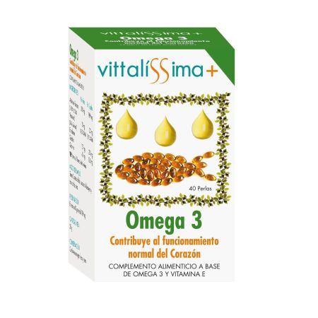 Vittalissima Omega 3 Complemento Alimenticio Complemento alimenticio contribuye al funcionamiento normal del corazón 40 uds