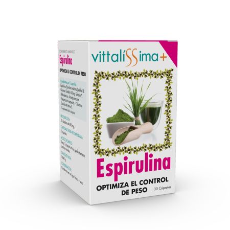 Vittalissima Complemento Alimenticio Espirulina Complemento alimenticio que optimiza el control del cuerpo 30 uds