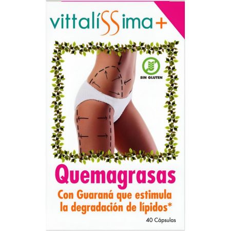 Vittalissima Quemagrasas Complemento Alimenticio Complemento alimenticio favorece la pérdida de peso y volumen eliminando grasas acumuladas 40 uds