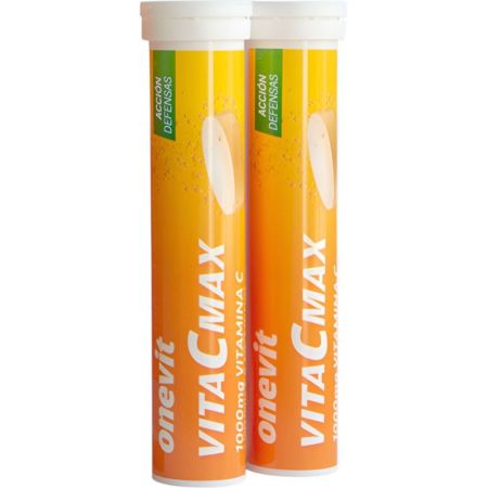 Onevit Vitacmax Complemento Alimenticio Duplo Complemento alimentico sin gluten ni lactosa refuerza el sistema inmunitario con sabor a naranja 2x20 ml