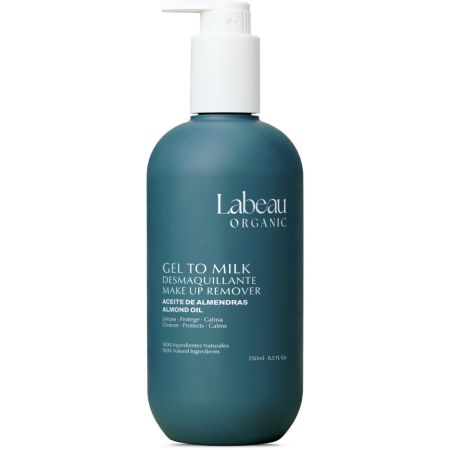 Labeau Organic Gel To Milk Aceite De Almendras Desmaquillante Desmaquillante de doble limpieza facial atrapa la suciedad limpiando e hidratando 250 ml