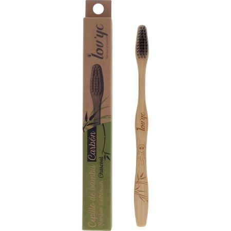 Lov'Yc Cepillo De Dientes Medio Cepillo de dientes con cuerpo de bambú biodegradable