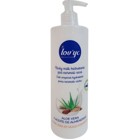 Lov'Yc Aloe Vera Y Aceite De Almendras Body Lotion Leche corporal con aloe vera y aceite de almendras nutre y cuida tu piel 400 ml