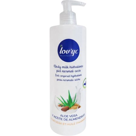 Lov'Yc Aloe Vera Y Aceite De Almendras Body Lotion Leche corporal con aloe vera y aceite de almendras nutre y cuida tu piel 400 ml