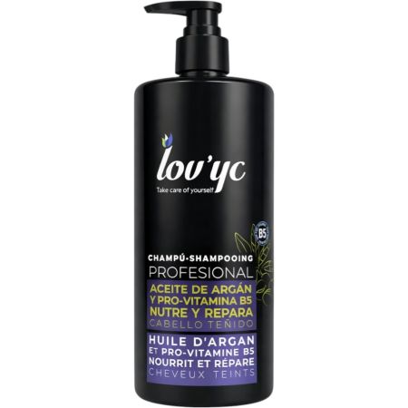 Lov'Yc Champú Profesional Aceite De Argán Y Provitamina B5 Champú nutre y repara ideal para cabello teñido 750 ml