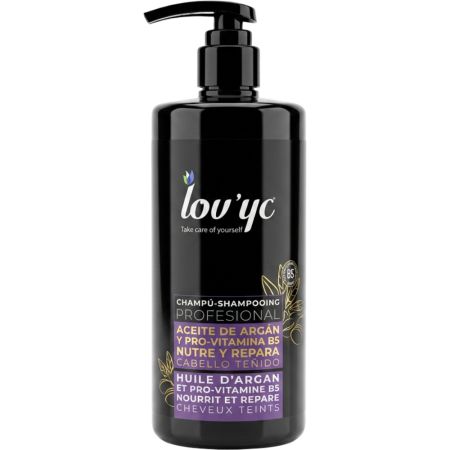 Lov'Yc Champú Profesional Aceite De Argán Y Provitamina B5 Champú nutre y repara ideal para cabello teñido 750 ml