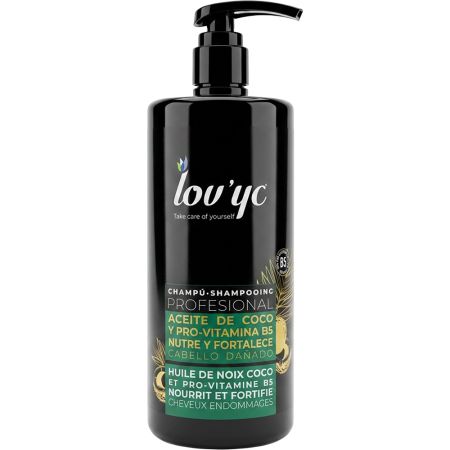 Lov'Yc Champú Profesional Aceite De Coco Y Provitamina B5 Champú nutre y fortalece el cabello dañado 750 ml