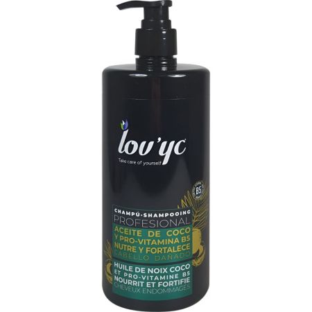 Lov'Yc Champú Profesional Aceite De Coco Y Provitamina B5 Champú nutre y fortalece el cabello dañado 750 ml