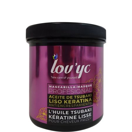 Lov'Yc Aceite De Tsubaki Mascarilla Profesional Mascarilla liso keratina sella la hidratación para prevenir el encrespamiento 700 ml