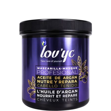 Lov'Yc Mascarilla Profesional Aceite De Argán Mascarilla nutre y repara ideal para el cabello teñido 700 ml