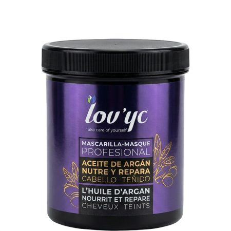 Lov'Yc Mascarilla Profesional Aceite De Argán Mascarilla nutre y repara ideal para el cabello teñido 700 ml