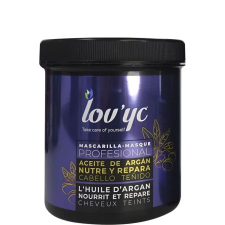 Lov'Yc Mascarilla Profesional Aceite De Argán Mascarilla nutre y repara ideal para el cabello teñido 700 ml