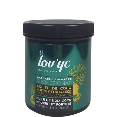 Lov'Yc Aceite De Coco Nutre Y Fortalece Mascarilla Profesional Mascarilla nutre y fortalece el cabello dañado 700 ml