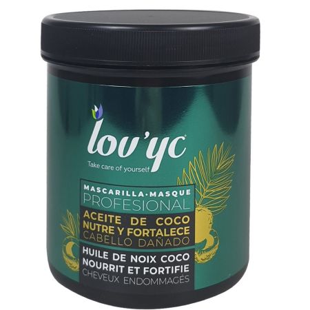 Lov'Yc Aceite De Coco Nutre Y Fortalece Mascarilla Profesional Mascarilla nutre y fortalece el cabello dañado 700 ml