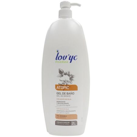 Lov'Yc Pharma Atopic Gel De Baño Gel de ducha hidratante y revitalizante con aceite de soja ideal para piel sensible 2000 ml