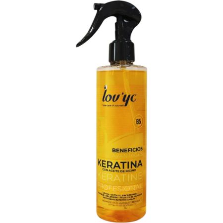 Lov'Yc Keratina Con Aceite De Ricino Acondicionador instántaneo regenera y elimina el encrespamiento de la fibra capilar 300 ml