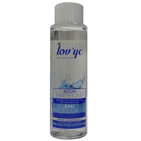 Lov'Yc Agua Micelar Extracto Probiótico De Kombucha Agua micelar limpia y desmaquilla de forma suave 500 ml