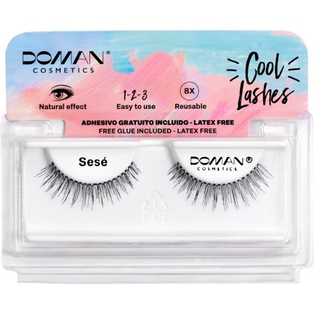 Doman Pestañas Postizas Cool Lashes Sesé Pestañas postizas reutilizables de pelo natural ofrecen longitud densidad y volumen xl con adhesivo