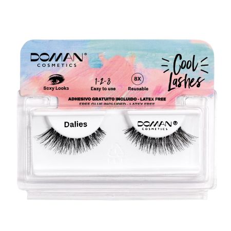 Doman Pestañas Postizas Cool Lashes Dalies Pestañas postizas de pelo natural longitud densidad y volumen xl con adhesivo