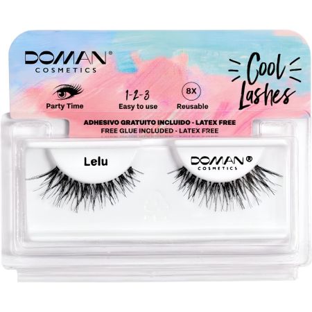 Doman Pestañas Postizas Cool Lashes Lelu Pestañas postizas reutilizables de pelo natural ofrecen longitud densidad y volumen xl con adhesivo