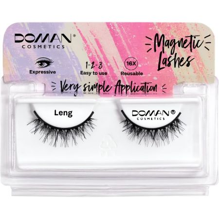 Doman Pestañas Postizas Magnetic Lashes Leng Pestañas postizas magnéticas reutilizables con pelo natural ofrecen densidad longitud y profundidad en la mirada