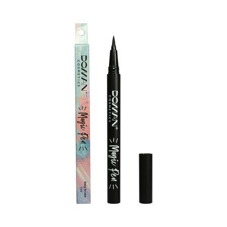 Doman Magic Pen Delineador y adhesivo negro mate de larga duración y fácil aplicación