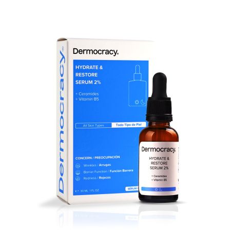 Dermocracy Hydrate & Restore Serum 2% Sérum de rápida absorción hidrata y restaura pofundamente con vitamina b5 y ceramida 30 ml