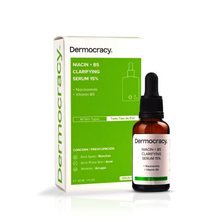 Dermocracy Niacin + B5 Clarifying Serum 15% Sérum antimanchas y antiimperfecciones y seborregulador con niacinamida y vitamina b5 30 ml