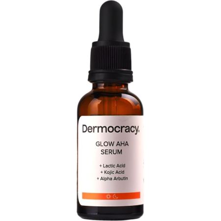Dermocracy Glow Aha Serum Sérum exfolia ilumina combate calma y protege con ácido láctico ácido kójico y alpha arbutin 30 ml
