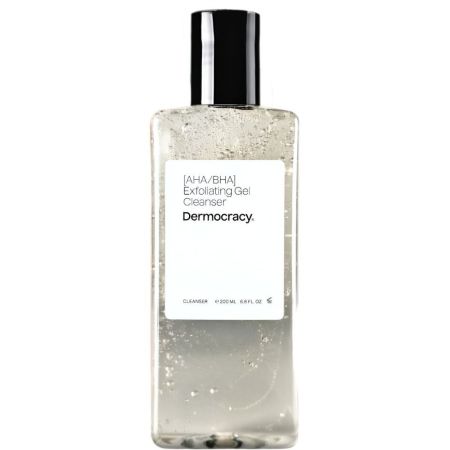 Dermocracy Aha/Bha Exfoliating Gel Cleanser Gel limpiador exfoliante y  purificante calma y nutre la piel con ácido glicólico y salicílico 200 ml