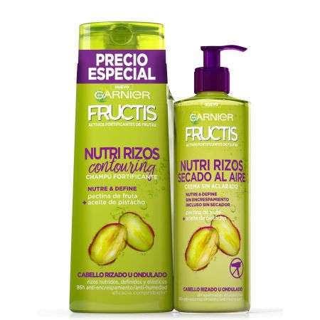Fructis Nutri Rizos Pack Precio Especial Tratamiento capilar rizos definidos y con movimiento con aceite de pistacho para cabello rizado