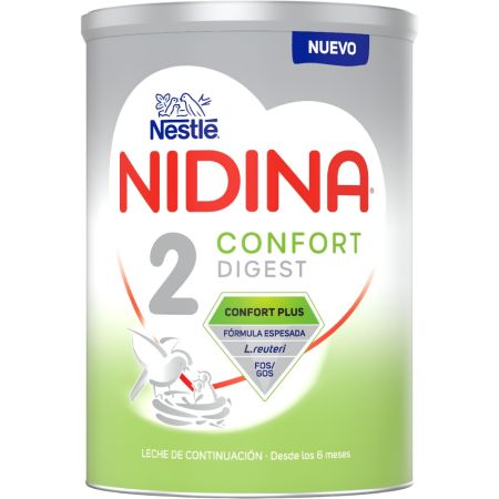 Nestle Nidina Confort Digest 2 Leche De Continuación Leche en polvo de uso habitual para lactantes cuando la lactancia materna no es posible a partir de 6 meses 800 gr